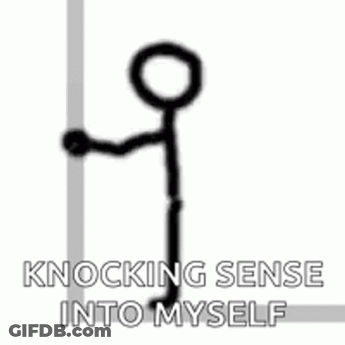 Im Dumb Head Bang Stick Figure GIF