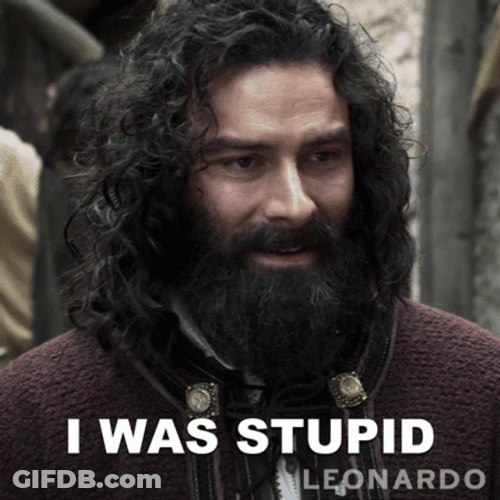 Im Dumb I Was Stupid Leonardo Da Vinci GIF