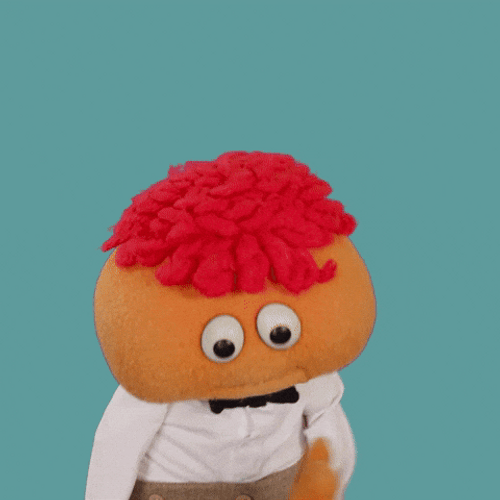 Im Exhausted Gerbert Puppet Yawning GIF