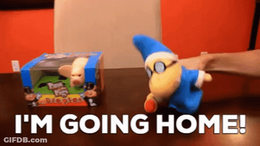 Im Going Home Puppet Running GIF