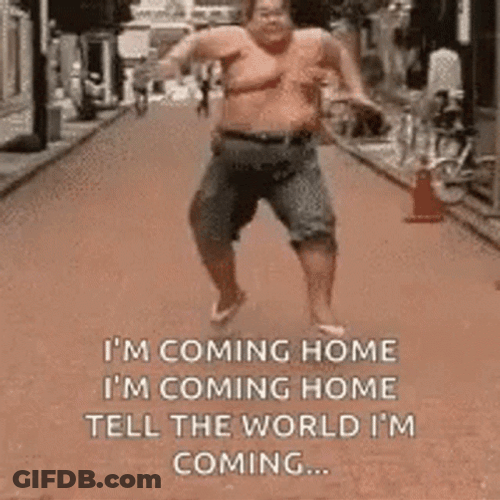 Im Going Home Running Man GIF