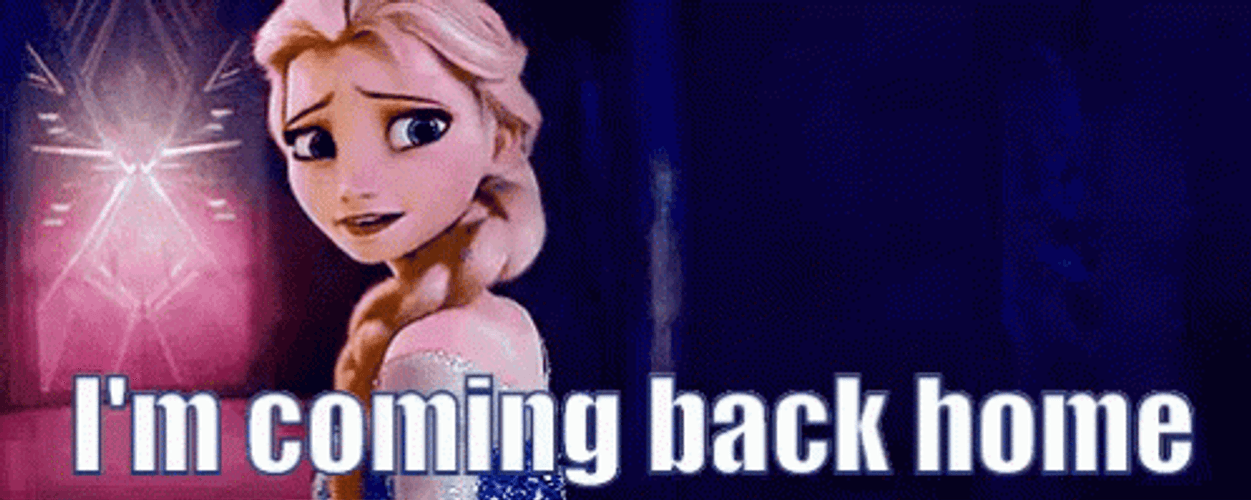 Im Going Home Singing Elsa GIF