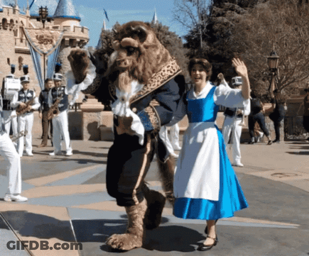 Im Going To Disney World Belle And Beast GIF