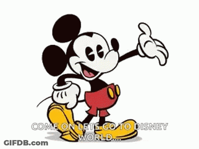 Im Going To Disney World Mickey Mouse Waving GIF