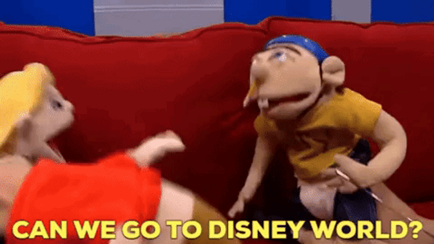 Im Going To Disney World Pumped Up Puppets GIF