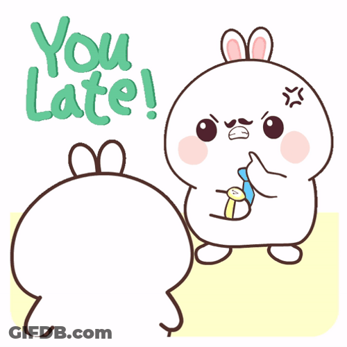 Im Late Angry Bunny GIF