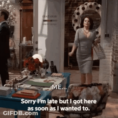 Im Late Elegant Woman GIF