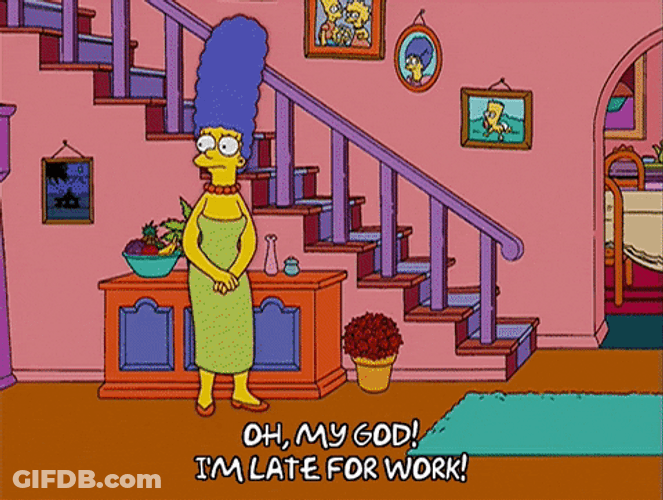 Im Late The Simpsons GIF