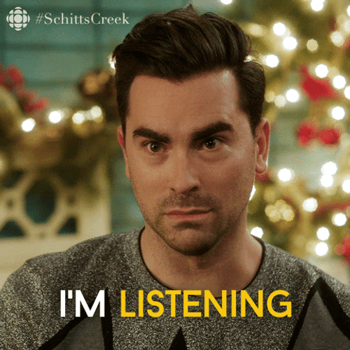 Im Listening David Rose Schitts Creek GIF