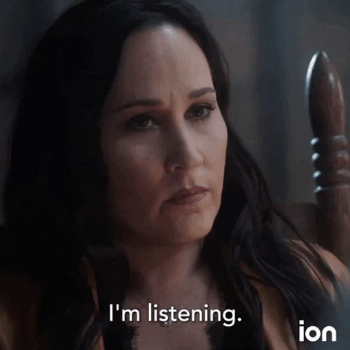 Im Listening Saucy Lady Intense Emotions GIF