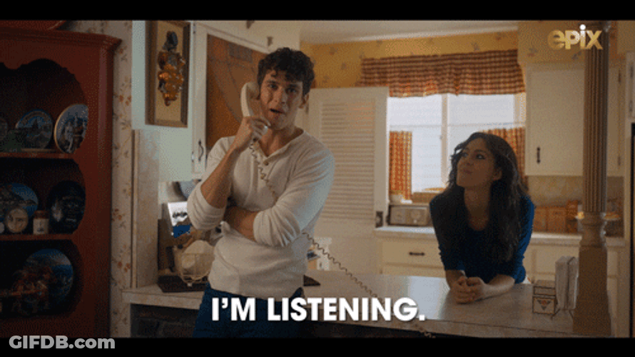 Im Listening Talking On Phone GIF