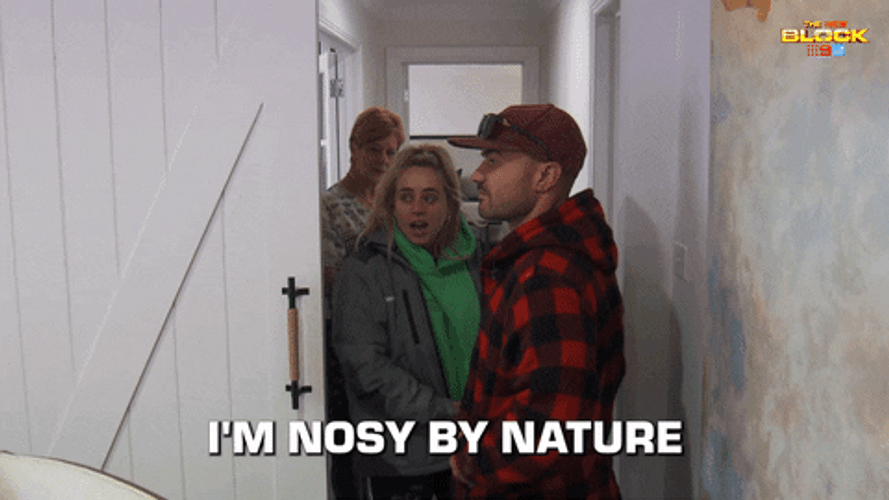 Im Nosy By Nature Woman The Block Series GIF