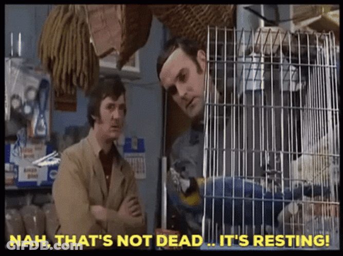 Im Not Dead Yet Classic John Cleese GIF