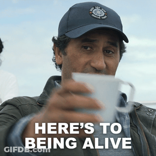 Im Not Dead Yet Cliff Curtis Cheers GIF