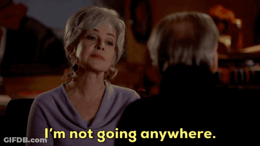 Im Not Leaving Annie Potts GIF