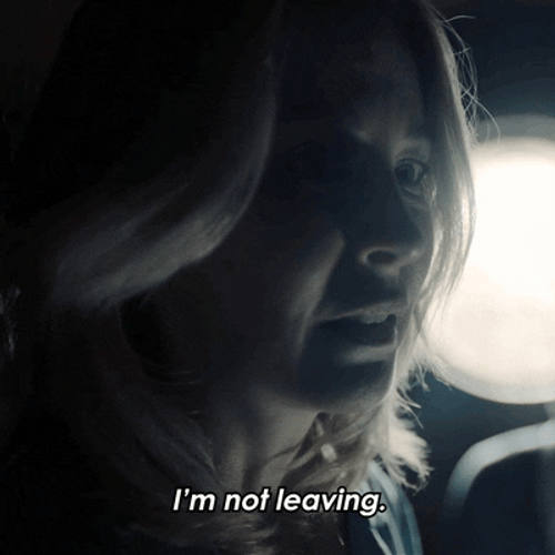 Im Not Leaving Jenna Elfman GIF