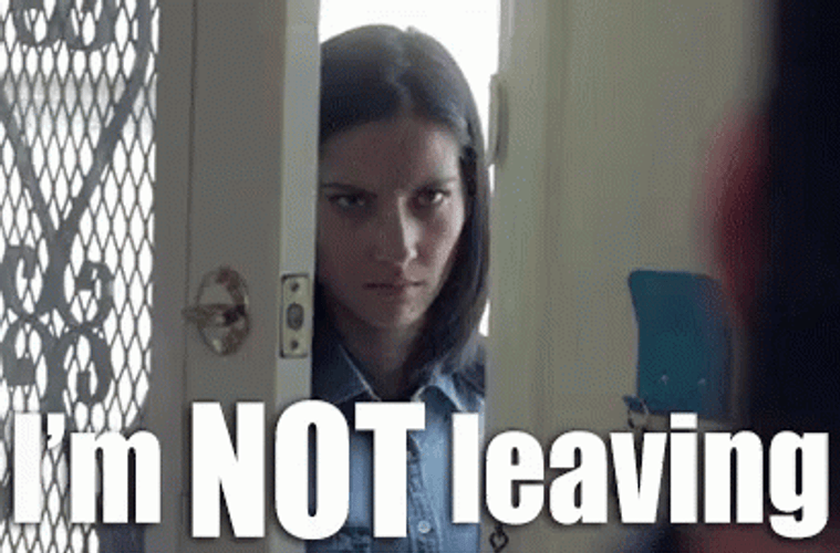 Im Not Leaving Scary Olivia Munn GIF