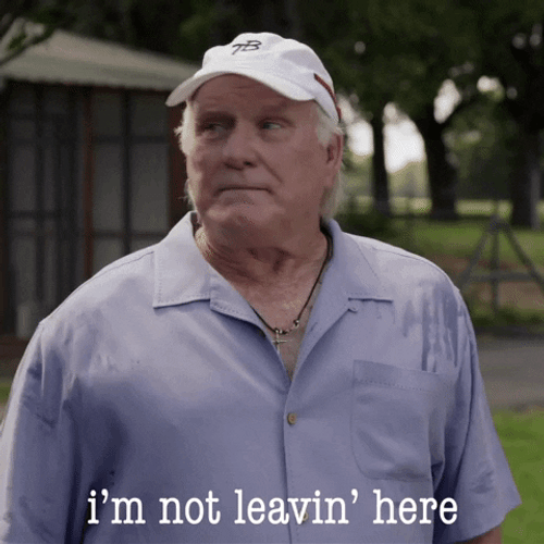 Im Not Leaving Terry Bradshaw GIF