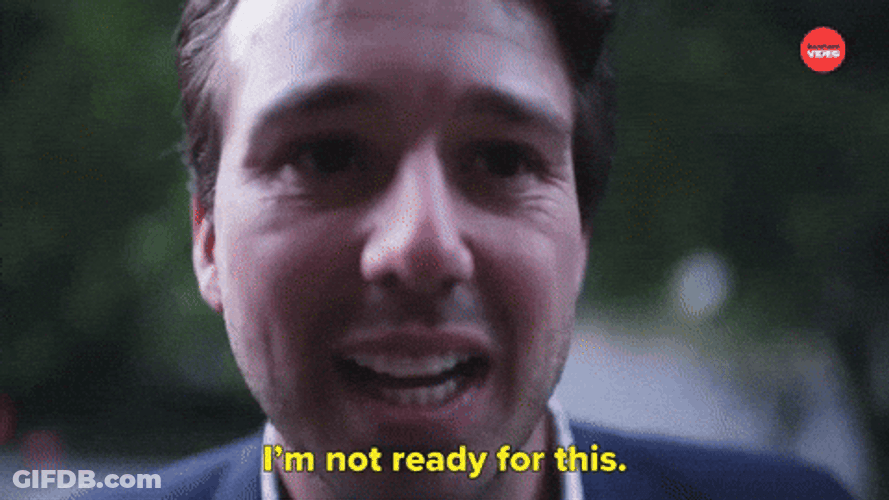 Im Not Ready For This Anxious Man GIF