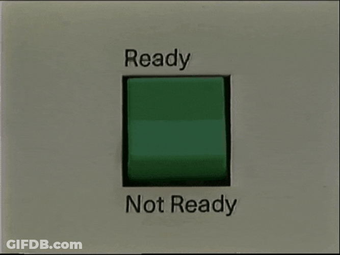 Im Not Ready Pushing Green Button GIF