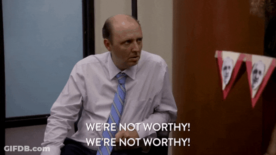 Im Not Worthy Bowing Comedy Central GIF