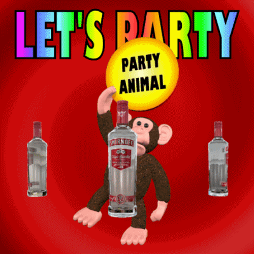 Im Ready To Party Spinning Monkey GIF