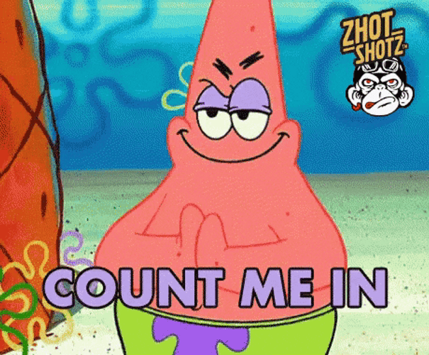 Im Ready To Party Wicked Patrick Star GIF