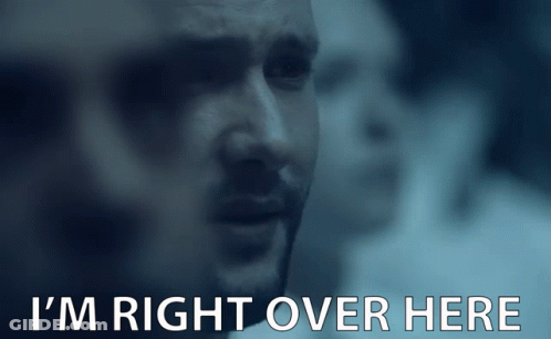 Im Right Over Here Right By Your Side GIF