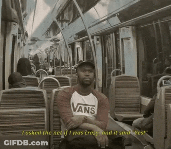 Im Sat At The Train GIF