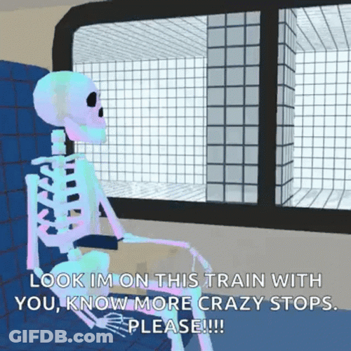 Im Sat Skeleton Looking Outside GIF