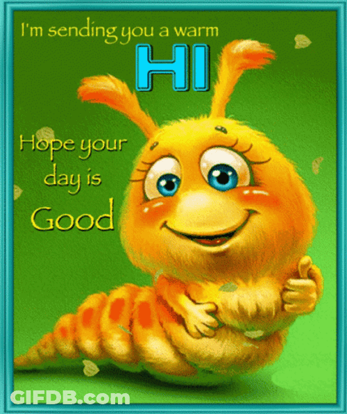 Im Sending You A Warm Hi Hope You're Having A Good Day GIF
