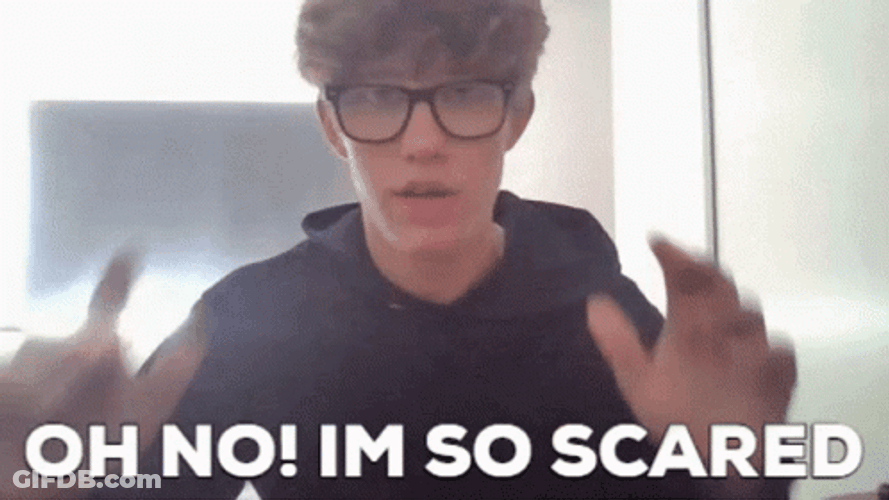 Im So Scared Guy Shaking GIF