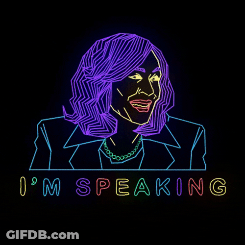 Im Speaking Neon Face GIF