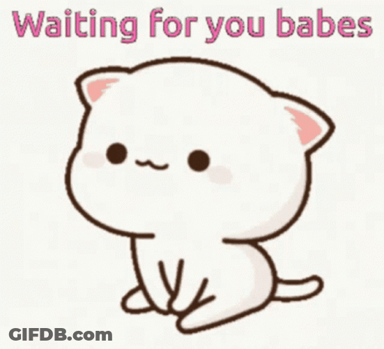 Im Waiting Babes Cute Milk Cartoon GIF