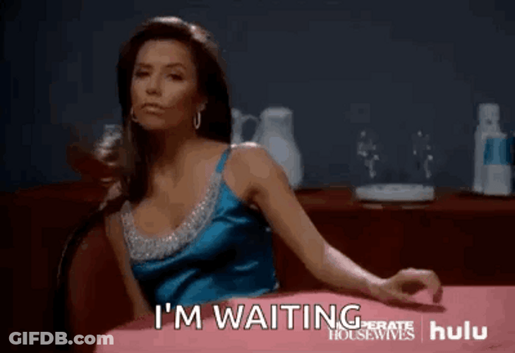 Im Waiting Eva Longoria Finger Running GIF