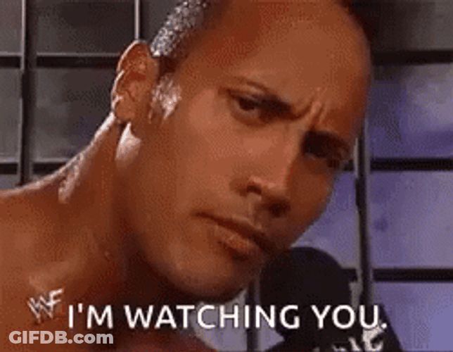 Im Watching You Dwayne The Rock GIF