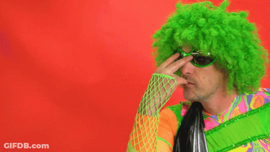 Im Watching You Funny Green Hair GIF