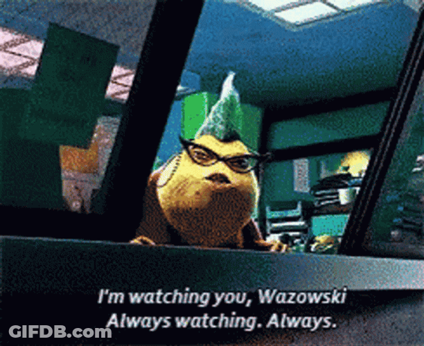 Im Watching You Roz Monsters Inc GIF