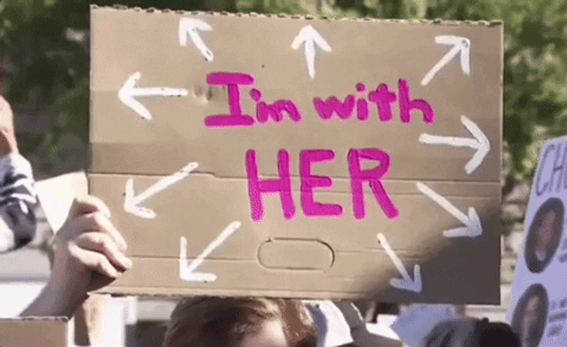 Im With Her Written In Card GIF