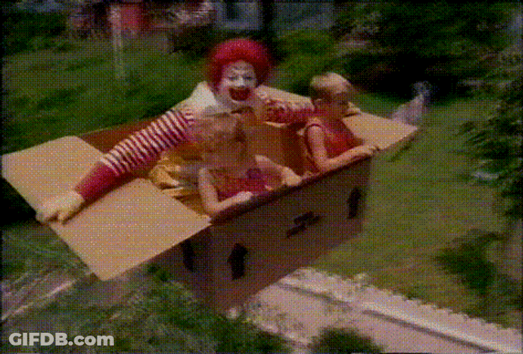 Image Clip Vintage Flying McDonald GIF