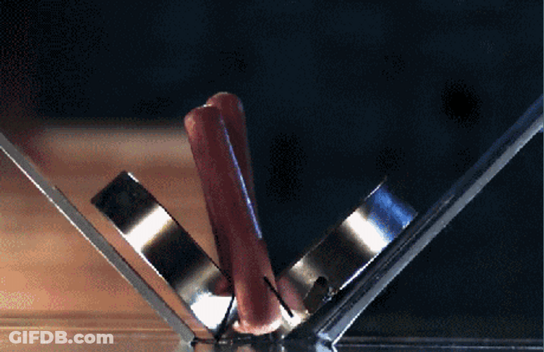 Imagine Smashed Hotdog As Your Fingers GIF