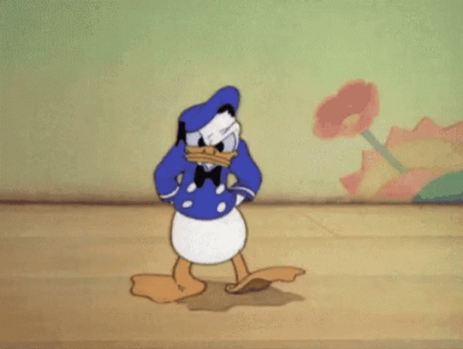 Impatient Donald Duck GIF