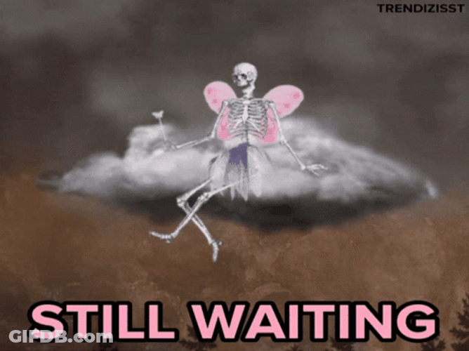 Impatient Skeleton Fairy GIF