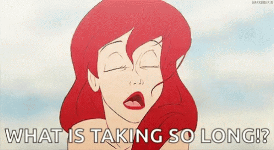 Impatiently Waiting Little Mermaid Ariel GIF