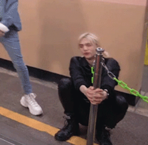 Impatiently Waiting Stray Kids Hyunjin Funny Kpop GIF