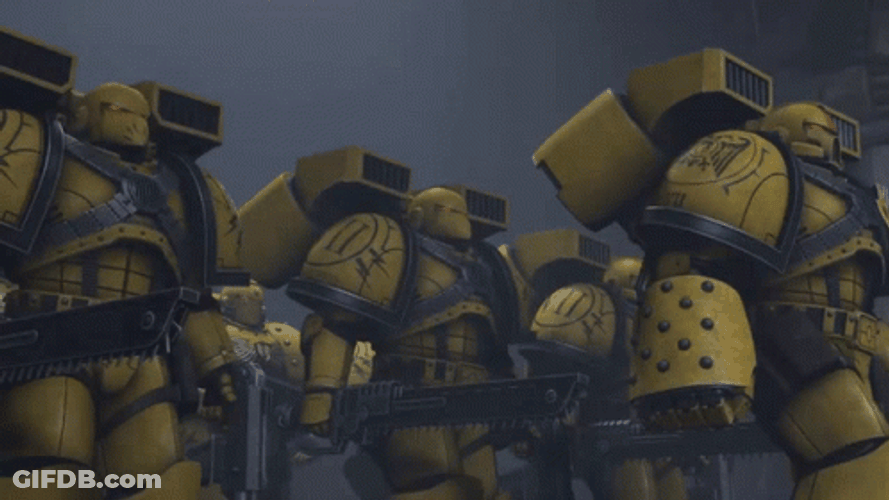 Imperial Fists Space Marine Marching GIF
