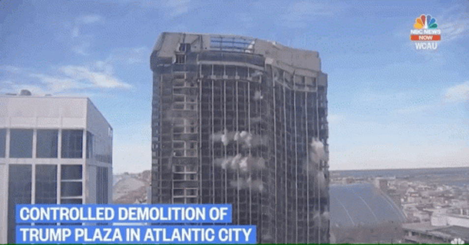 Implosion Of Trump Plaza In Atlantic City GIF