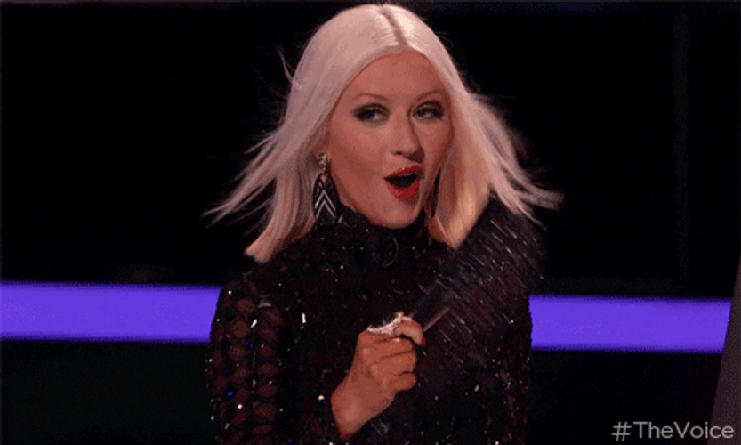 Impressed Christina Aguilera Wow GIF