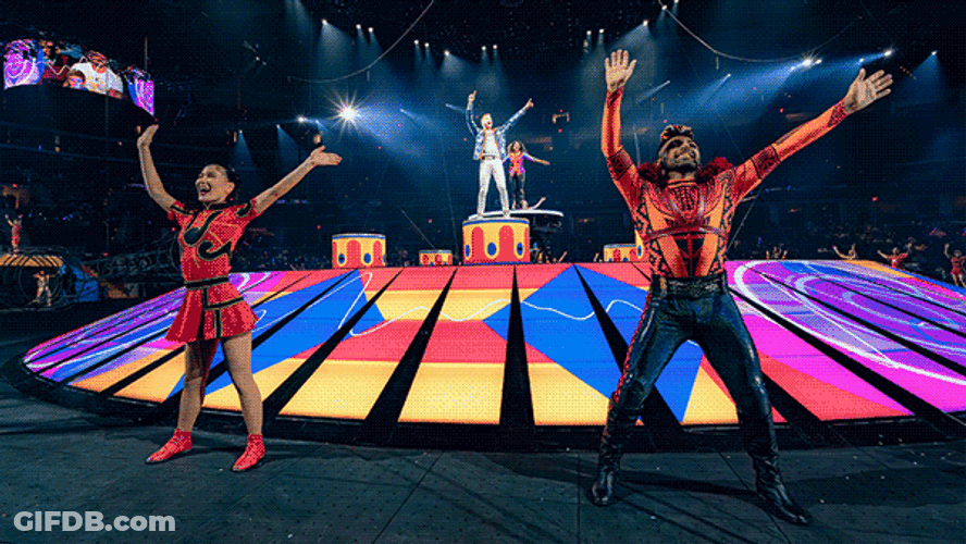 Impressive Circus Ringling Bros Waving Dance GIF