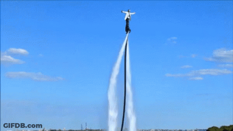 Impressive Sky Boarding Spout GIF